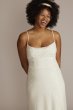 Cowl Neck Plus Size Wedding Gown with Open Back 9SDWG1055