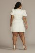 Satin Empire Waist Puff Sleeve Plus Size Dress 9SDWG1089
