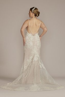 Basque Waist Lace Bodice Wedding Dress WG4069