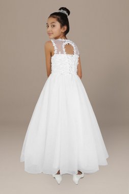 Erica High-Low Lace Flower Girl Dress US Angels C930