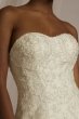 Strapless Drop Waist Lace and Mikado Wedding Dress CWG934