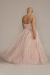 Plus Size V-Notch Strapless Sparkle Prom Gown D24NY22077W