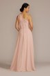 Stretch Lace Chiffon One-Shoulder Bridesmaid Dress F20607