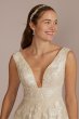 Organza A-Line Wedding Gown with Shirred Hem MS251257