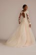 Lace Long Sleeve Lined Bodice Tall Wedding Gown 4XLSLLBSWG862