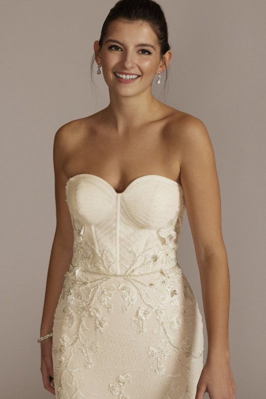 Sparkling Corset Bodice Mermaid Tall Wedding Gown 4XLSWG920