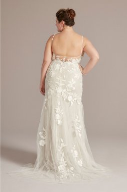 All Over Beaded Trumpet Plus Size Wedding Dress Collection 4XL9T9612