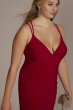 Ruched Panel Plunging Sheath Gown 12301