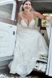Glitter Tulle Appliqued Corset Bodice Wedding Gown CWG929