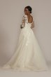 Beaded Tall Plus Wedding Dress with Overskirt CWG933
