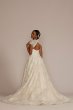 Scalloped Lace Cap Sleeve Tall Plus Wedding Dress CWG935