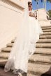 Lace Applique Wedding Dress with Removable Sleeves CWG954