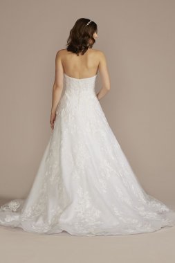 Recycled Lace Sheer Long Sleeve Wedding Dress RWG4078