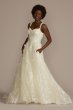 Lace Applique Tank Ball Gown Wedding Dress CWG958