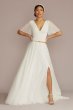 Chiffon Flutter Sleeve Plus Bridal Separates Top DS152139