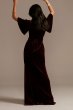 Stretch Velvet Flutter Sleeve Bridesmaid Dress F20469