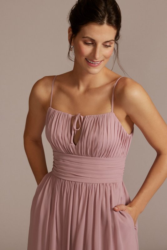 Chiffon Gathered Bodice Bridesmaid Dress F20476