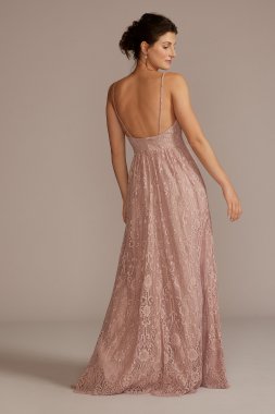 Lace Spaghetti Strap Bridesmaid Dress F20478