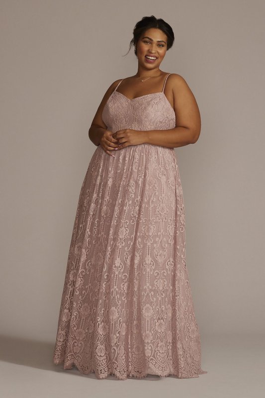 Lace Spaghetti Strap Bridesmaid Dress F20478