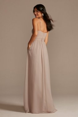 Charmeuse Cowl Neck Bridesmaid Dress GS290113