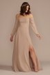 Long Sleeve Chiffon Bridesmaid Dress F20617