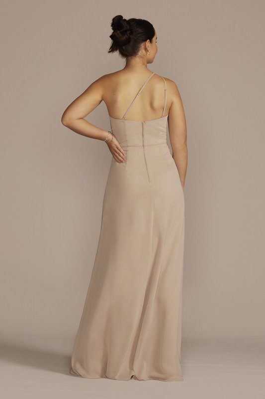 One-Shoulder Crinkle Chiffon Bridesmaid Dress F20656