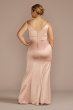 Stretch Satin V-Neck Tank Sheath Bridesmaid Dress F20674