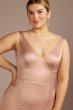 Stretch Satin V-Neck Tank Sheath Bridesmaid Dress F20674