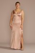 Stretch Satin V-Neck Tank Sheath Bridesmaid Dress F20674