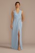 Chiffon Halter Faux Wrap A-Line Bridesmaid Dress F20695