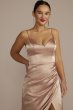 Spaghetti Strap Draped Charmeuse Bridesmaid Dress GS290120