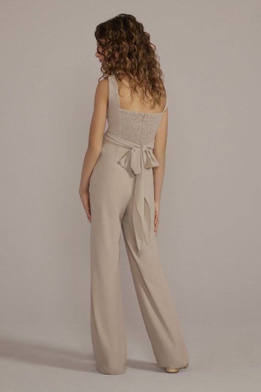 Junior Bridesmaid Tie-Back Chiffon Jumpsuit JB9948