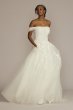Off Shoulder Tall Plus Applique Wedding Dress MS251262