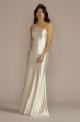 One-Shoulder Ruched Back Sheath Wedding Dress SDWG1116