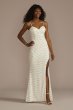 Sequin Lace Corset Sheath Wedding Dress SDWG1149