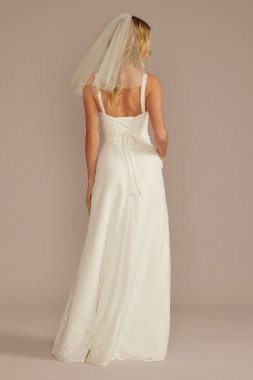 Sparkle Lace Corset Bodice A-Line Wedding Dress SDWG1176