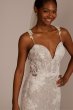 Open Back Sequin Wedding Gown with Lace Appliques SWG921