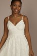 Short V-Neck Jacquard A-Line Dress WBM3602