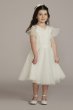 Allover Lace Flutter Sleeve Flower Girl Dress WG1461