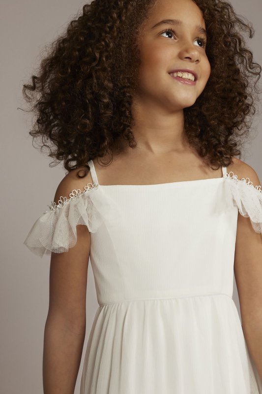 Crinkle Chiffon Boho Flower Girl Dress WG1464