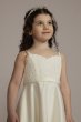 Lace and Satin Spaghetti Strap Flower Girl Dress WG1465