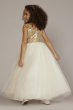 Off-the-Shoulder Sequin Bodice Flower Girl Dress WG1467