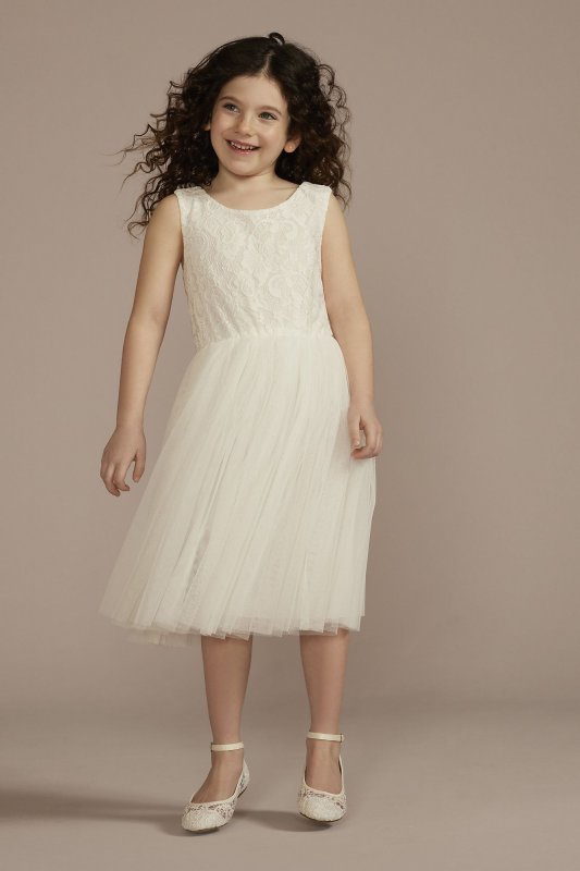 Lace Bodice Tank Flower Girl Dress WG1479