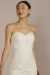 Off-Shoulder Lace Applique Sheath Wedding Dress WG4089