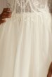 Lace Bodice Spaghetti Strap A-line Wedding Dress WG4092