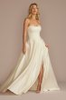 Embroidered Pleated Satin Ball Gown Wedding Dress WG4110