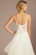 Embroidered Bodice Tie Back A-Line Wedding Dress WG4112