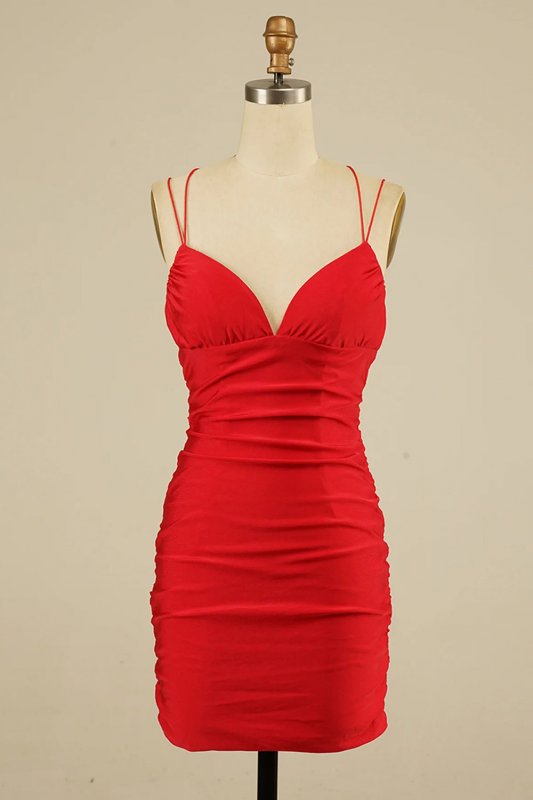 Spaghetti Straps Bodycon Cocktail Dress E202283185