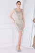 Apricot Sequins Cocktail Dress with Fringes E202283183