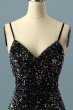 Glitter Black Bodycon Sequins Short Homecoming Dress E202283181